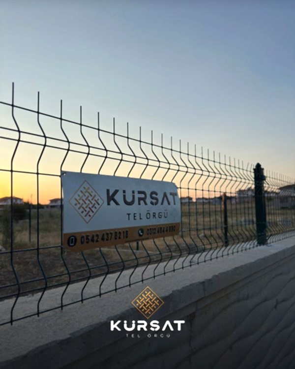 panel çit, kafes tel, dikenli tel, beton direki, çimçit